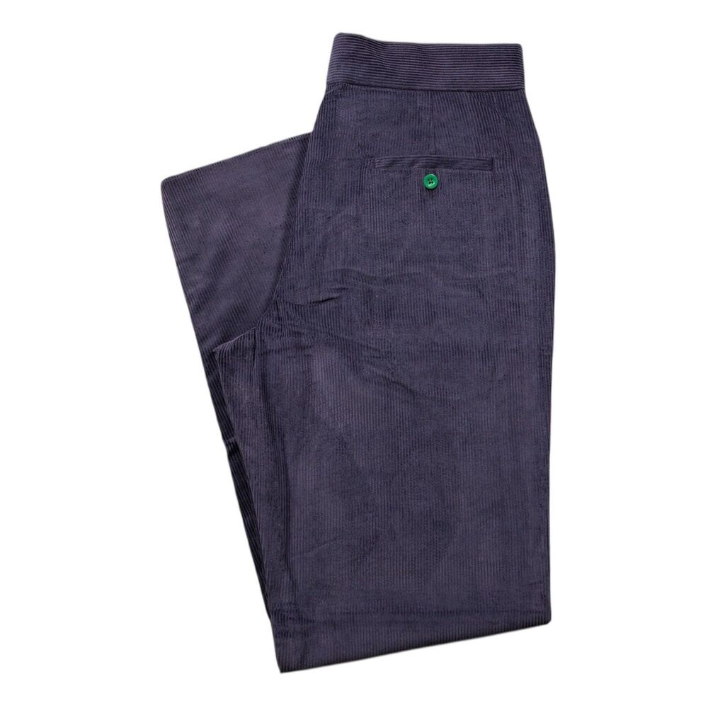 Mens 34 Gurkha Pants Eggplant Purple Corduroy High Waist Flat Front Straight Fit - Picture 7 of 7